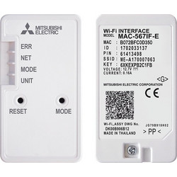 Mitsubishi Electric - Wifi MAC-567IF-E Smart Ενδιάμεσος Διακόπτης Wi-fi Λευκό 00150004