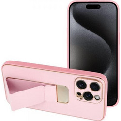 Θήκη κινητού Forcell Leather Kickstand for iPhone 15 Pro Max Pink