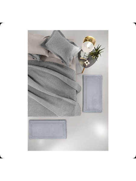 Σετ Χαλιά Κρεβατοκάμαρας Softy 2τμχ Silver Guy Laroche