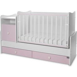 Lorelli Trend Plus New Πολυμορφική Κούνια για Στρώμα 62x110cm White Orchid Pink 10150400038A