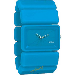 Nixon Vega Neon Γυναικείο Ρολόι με Γαλάζιο Καουτσούκ Λουράκι A7261323