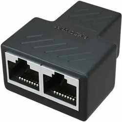 Ethernet Splitter RJ45 (F) σε 2x RJ45 (F) Μαύρο