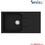 Sanitec Ultra Granite 814 Επικαθήμενος Νεροχύτης Γρανίτη Αντιστρεφόμενος Ματ Nero 86x50cm