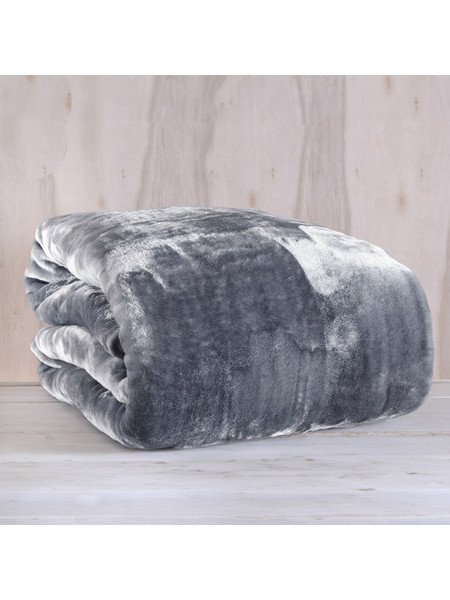 Κουβέρτα 220x240 Υπέρδιπλη 620gsm Velour Palatex Madonna- Smoke Grey