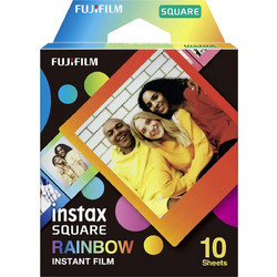 Fujifilm Color Instax Square Film Rainbow Instant (10 Exposures)