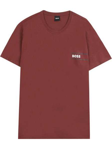 Ανδρικό Βαμβακερό T-Shirt Regular Fit BOSS 50514914-248 Μπορντώ