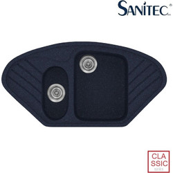 Sanitec Classic 302 Επικαθήμενος Νεροχύτης Οβάλ Γρανίτη Ματ Granite Blue 96x51cm