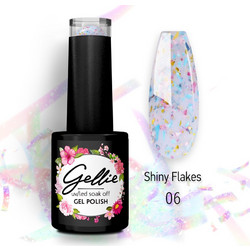 Gellie Shiny Flakes 06 Glitter Ημιμόνιμο Βερνίκι Νυχιών 10ml