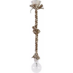 Heronia Lighting Κρεμαστό Φωτιστικό Οροφής με Σχοινί Ανάρτηση E27 Λευκό 31-1106