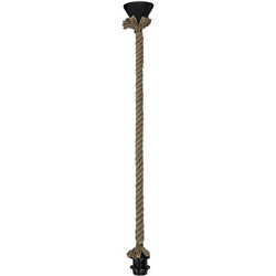 Heronia Lighting Rope Ring Κρεμαστό Φωτιστικό Οροφής με Σχοινί Ανάρτηση Μαύρο 31-0955