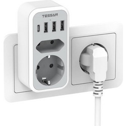 TESSAN TS-328-DE-C 6 IN 1 WALL SOCKET