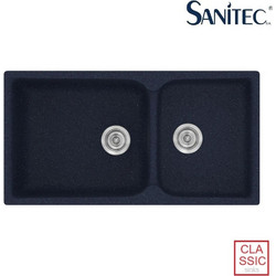 Sanitec Classic 307 Επικαθήμενος Νεροχύτης Γρανίτη Αντιστρεφόμενος Ματ Granite Blue 92x51cm