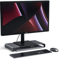 SATECHI USB-C Επιτραπέζια βάση Aλουμινίου Οθόνης XL με 5 θύρες hub - ΓΚΡΙ - SA-ST-UCSHXLM