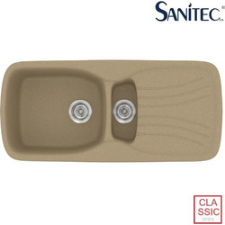 Sanitec Classic 309 Επικαθήμενος Νεροχύτης Γρανίτη Αντιστρεφόμενος Ματ Metallic Cream 97x51cm