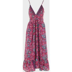 Γυναικείο φόρεμα all print ρυθμιζόμενες τιράντες.Summer Collection ΦΟΥΞΙΑ