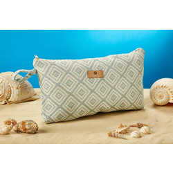 WhiteEgg Z/141-1 Γυναικείο Νεσεσέρ Παραλίας 35x5x20cm Μπεζ Πράσινο