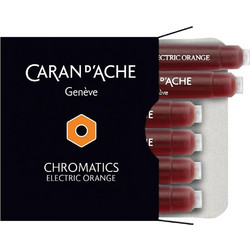 Ανταλλακτική Αμπούλα Μελάνι Caran D'Ache Chromatics Πορτοκαλί Κουτί 6 Τεμαχίων