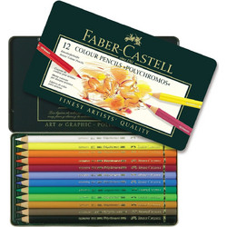 Faber-Castell Polychromos Κασετίνα Ξυλομπογιές Σετ 12τμχ 110012