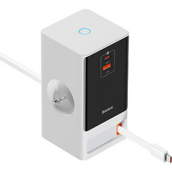 Baseus - Καλώδιο Προέκτασης PowerCombo (PSLR000602) - USB, 2xType-C, Shuko, 65W - Λευκό