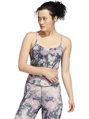Adidas Yoga Long Line Graphic Bra Αθλητικό Μπουστάκι με Χαμηλή Στήριξη & Αφαιρούμενη Ενίσχυση Πολύχρωμο HB9939