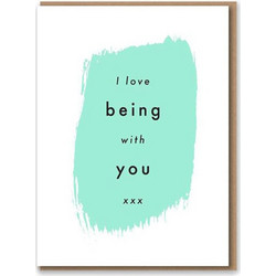 Ευχετήρια Κάρτα I Love Being With You NST-GC-BRU-5152 10,8x14cm White-Mint Nineteen Seventy Three