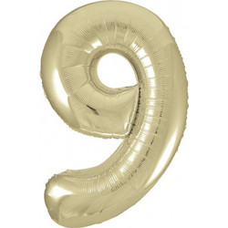 Party Mπαλόνι Φολ Nούμερο ΄9' Χρυσό Απαλό 86εκ (U53839)