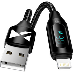 Wozinsky WUALC2 Braided USB-A to Lightning Cable 2m Black 5907769308468