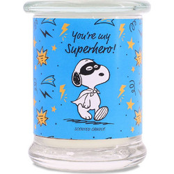 Κερί αρωματικό σε γυάλινο δοχείο Peanuts You're my superhero 250 γραμ