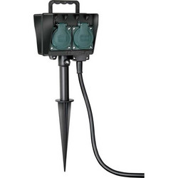Brennenstuhl 4-way garden socket outlet with earth spike (1154440)