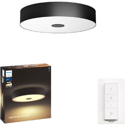 PHILIPS Hue White Ambiance Fair Φωτιστικό Οροφής + Διακόπτης Dimmer Μαύρο