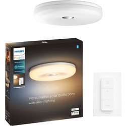 PHILIPS Hue White Ambiance Struana Bathroom Φωτιστικό Οροφής + Διακόπτης Dimmer Λευκό