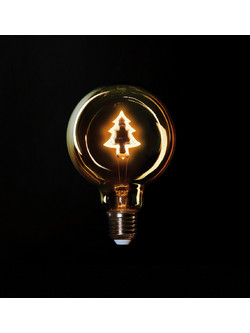 ΛΑΜΠΑ LED RETRO BULB WITH TREE 95X135MM 2W-1800K AMBER FINISH / E27 FITTING / NON-DIMMABLE / COLOURBOX