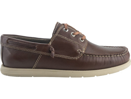 Freemood Ανδρικά Μοκασίνια Boat Shoes Δερμάτινα Καφέ 073-101