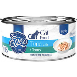 Egeo Pet Food Adult Grain Free with Tuna & Clams in Jelly 85gr