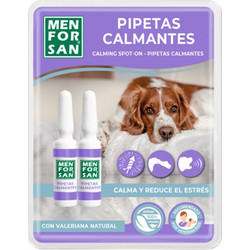 Αμπούλες Calming no stress για σκύλους Men For San. Καταπραϋντικό με αιθέριο έλαιο βαλεριάνας