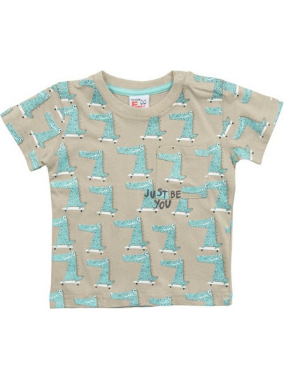 Βρεφική μπλούζα for Funky Kids αγόρι 6-24 μηνών 123-805108-1 Μπεζ