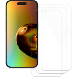 KWmobile Crystal Clear Screen Protector - Μεμβράνη Προστασίας Οθόνης - Apple iPhone 15 Pro - 3 Τεμάχια - Transparent (62023.1)