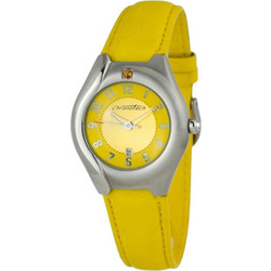 Chronotech Γυναικείο Ρολόι με Κίτρινο Δερμάτινο Λουράκι CT2206L-11