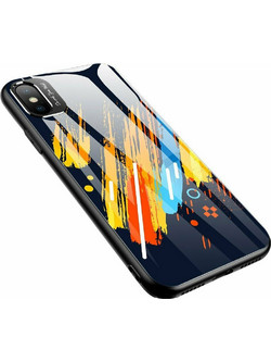 MULTICOLOR GLASS CASE FOR IPHONE X/ XS PATTERN 05