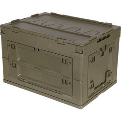 MFH Foldable 60L Plastic Box - Olive