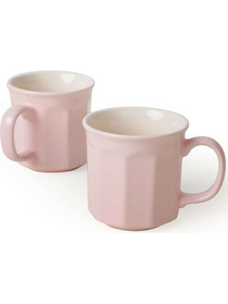 Κούπα (Σετ 6Τμχ) 275KRM1978 9cm 270ml Pink-Cream Hermia Κεραμικό