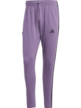 Adidas Performance Essentials Single Jersey Tapered Open Hem Ανδρικό Παντελόνι Φόρμας Λιλά IJ8699