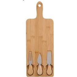 Day Επιφάνεια Κοπής Τυριών Bamboo Natural Με Μαχαίρια 15,5x42 Εκ. Κωδικός: SCH100042K12