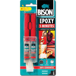 BISON EPOXY 5 MINUTES ΚΟΛΛΑ ΣΕ 2ΠΛΗ ΣΥΡΙΓΓΑ 24ml 66638