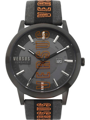 Versus Versace Ανδρικό Ρολόι Solar με Γκρι Δερμάτινο Λουράκι VSPHN0120