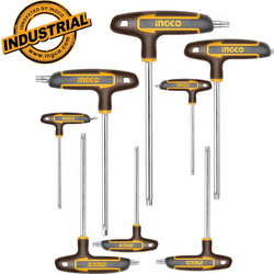 Ingco Σετ Κλειδιά Ταφ Torx T10 - T50 (8 τεμ) σε Βάση - HHKT80838