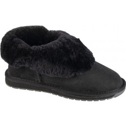 Emu Australia Γυναικεία Μποτάκια Suede Μαύρα με Γούνα WP11850