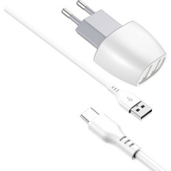 Leewello CDQ-068 Φορτιστής με Καλώδιο USB-C με 2 Θύρες USB-A 15W