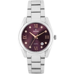 Festina Boyfriend Γυναικείο Ρολόι με Ασημί Μεταλλικό Μπρασελέ F16790/E
