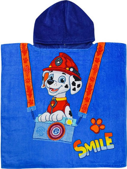 Stamion Paw Patrol Παιδικό Πόντσο Θαλάσσης Μπλε 50x100cm PT09117